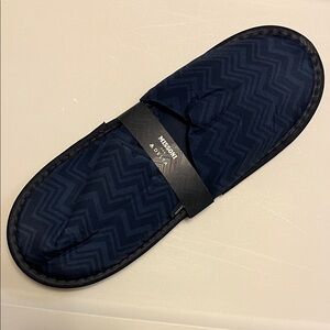 Missoni for Delta Navy Zigzag Travel Slippers